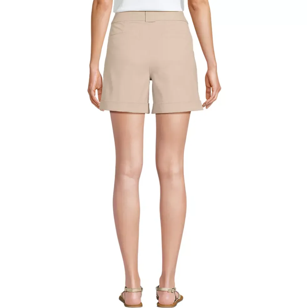 Women's Chino High Rise Pleated 7" Shorts