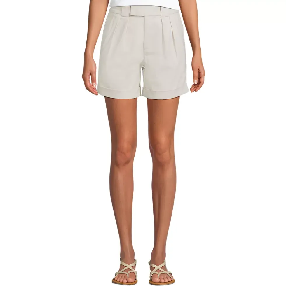 Women's Chino High Rise Pleated 7" Shorts