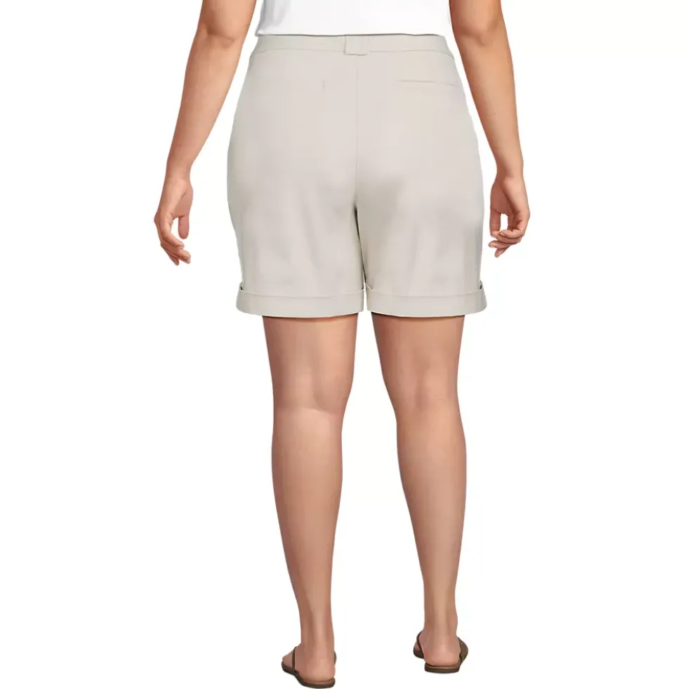 Women's Chino High Rise Pleated 7" Shorts