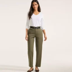 Women's Chino High Rise Rail Straight Leg Pants