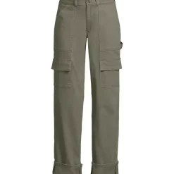 Women's Chino Mid Rise Straight Leg Cargo Ankle Pants