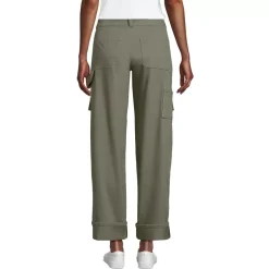 Women's Chino Mid Rise Straight Leg Cargo Ankle Pants