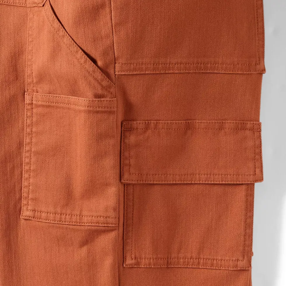 Women's Chino Mid Rise Straight Leg Cargo Ankle Pants