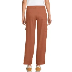 Women's Chino Mid Rise Straight Leg Cargo Ankle Pants