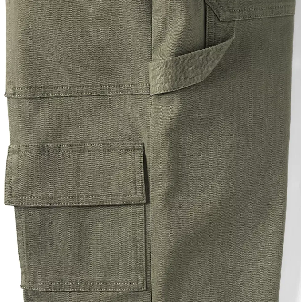 Women's Chino Mid Rise Straight Leg Cargo Ankle Pants