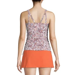 Women's Chlorine Resistant Adjustable Underwire Tankini Swimsuit Top