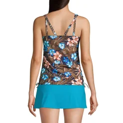 Women's Chlorine Resistant Adjustable Underwire Tankini Swimsuit Top