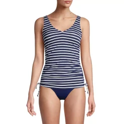 Women's Chlorine Resistant Adjustable Underwire Tankini Swimsuit Top