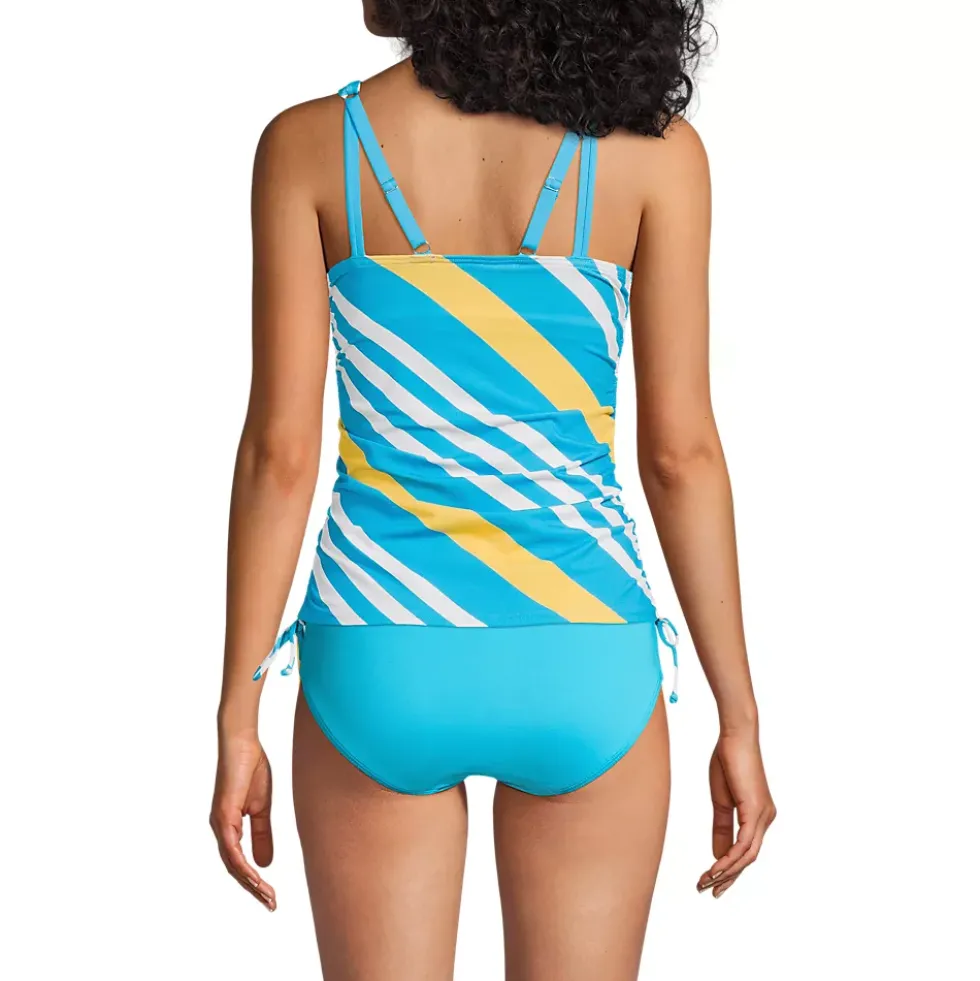 Women's Chlorine Resistant Adjustable Underwire Tankini Swimsuit Top