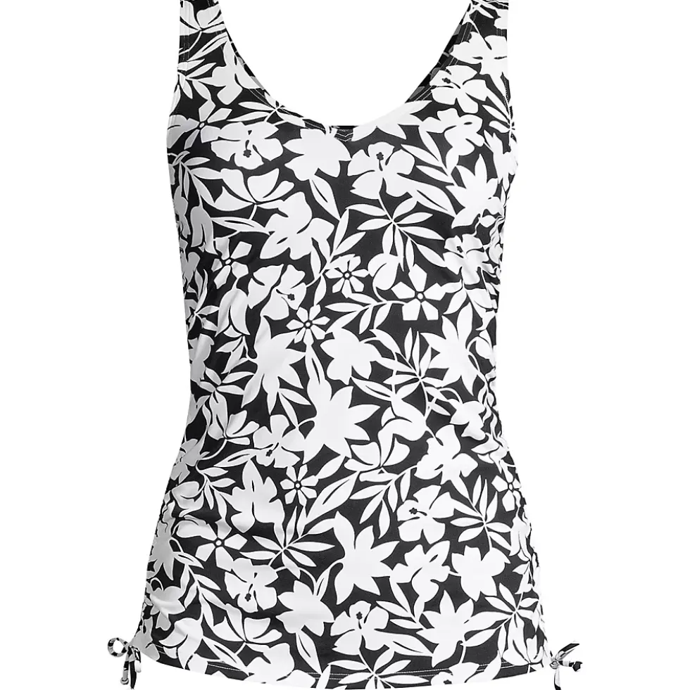Women's Chlorine Resistant Adjustable Underwire Tankini Swimsuit Top