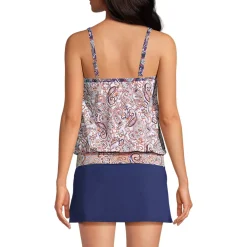 Women's Chlorine Resistant Blouson Tankini Swimsuit Top