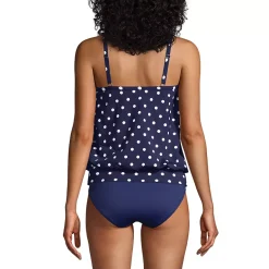 Women's Chlorine Resistant Blouson Tankini Swimsuit Top