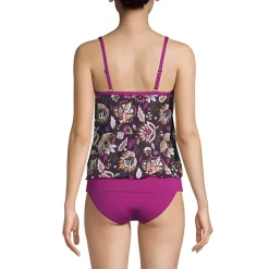 Women's Chlorine Resistant Blouson Tankini Swimsuit Top