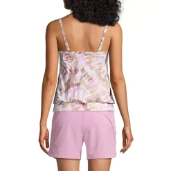 Women's Chlorine Resistant Blouson Tankini Swimsuit Top