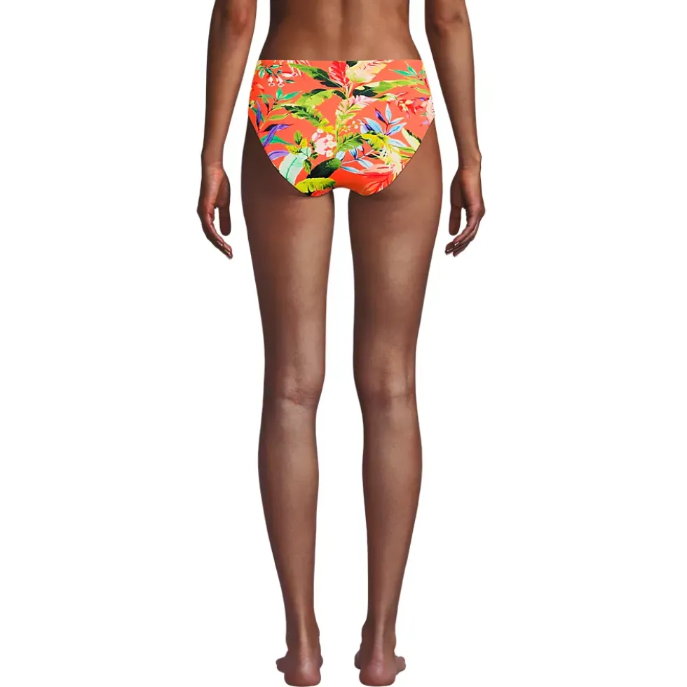 Women's Chlorine Resistant Classic Mid Waist Bikini Bottoms