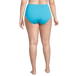Women's Chlorine Resistant High Leg High Waisted Bikini Swim Bottoms