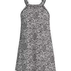 Women's Chlorine Resistant High Neck Swim Dress One Piece Swimsuit