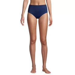 Women's Chlorine Resistant High Waisted Bikini Swim Bottoms