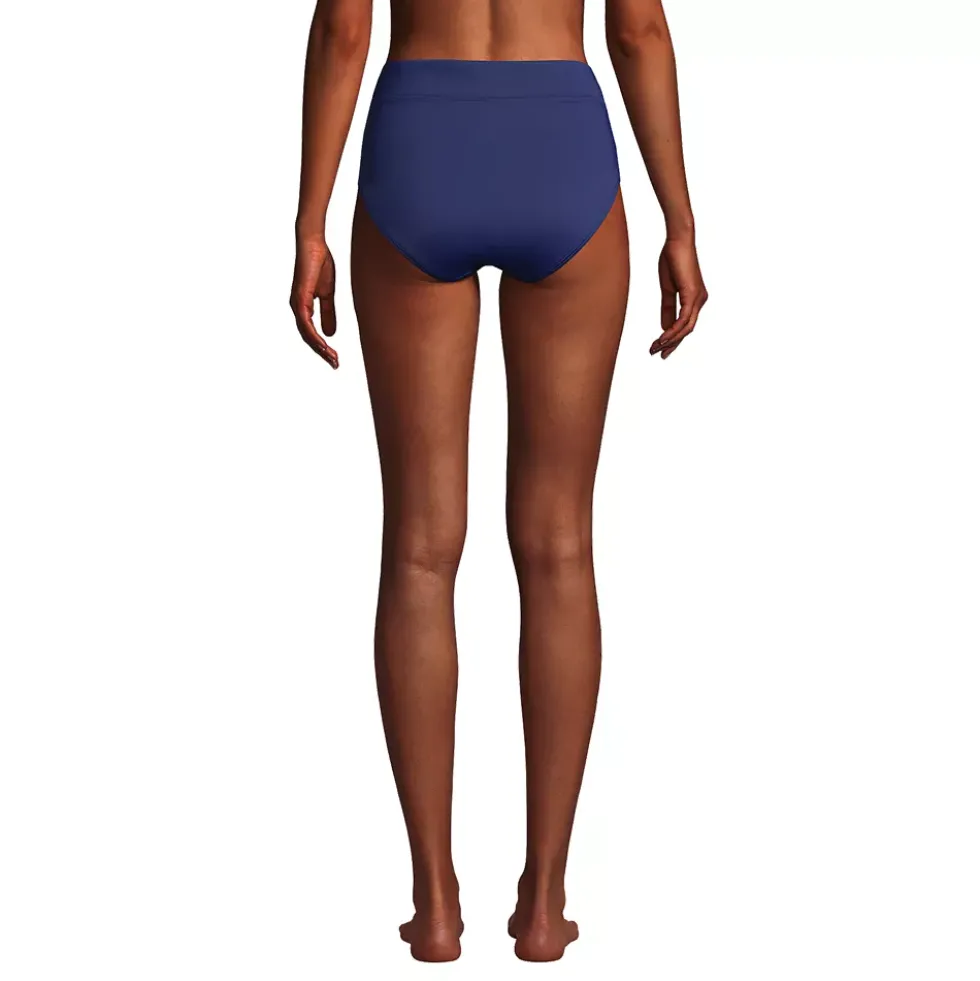 Women's Chlorine Resistant High Waisted Bikini Swim Bottoms