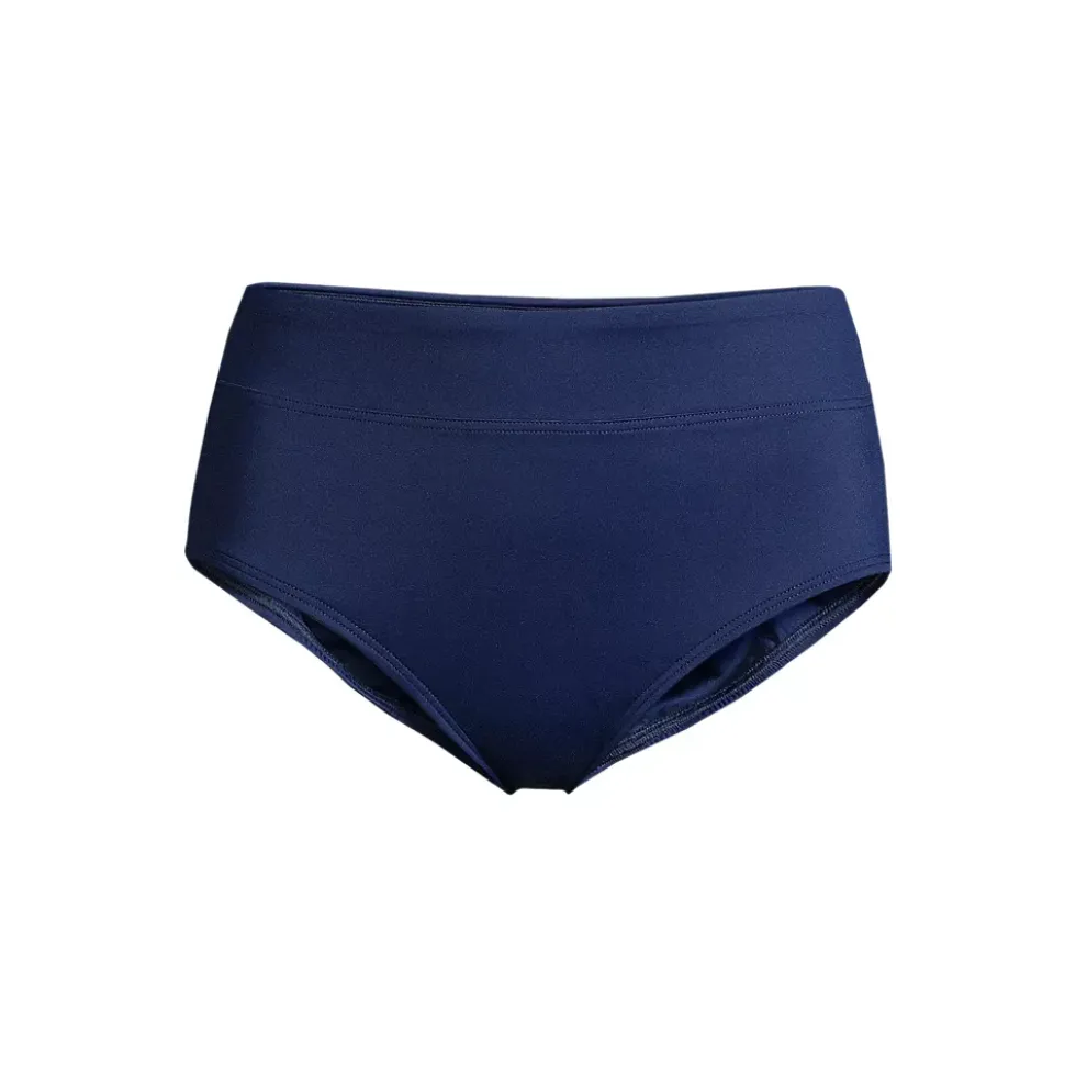 Women's Chlorine Resistant High Waisted Bikini Swim Bottoms