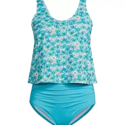Women's Chlorine Resistant One Piece Fauxkini Swimsuit