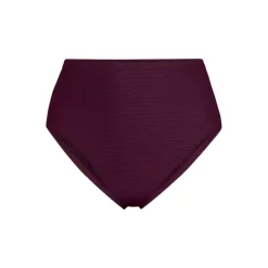 Women's Chlorine Resistant Ottoman Rib High Waisted Bikini Bottoms