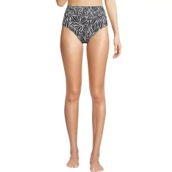 Women's Chlorine Resistant Pinchless High Waisted Bikini Bottoms