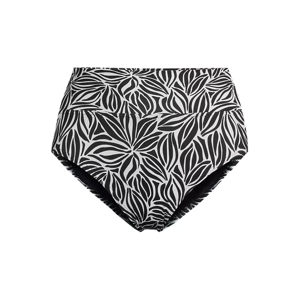 Women's Chlorine Resistant Pinchless High Waisted Bikini Bottoms