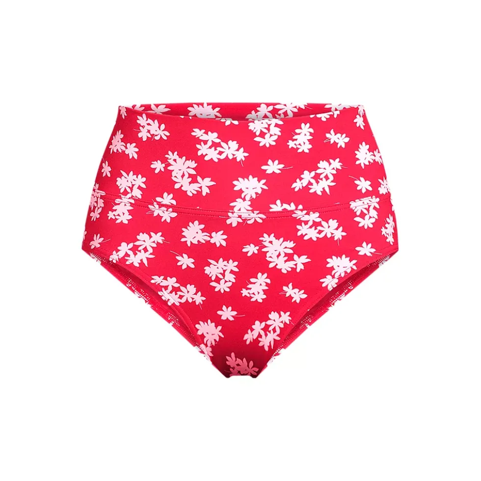 Women's Chlorine Resistant Pinchless High Waisted Bikini Bottoms