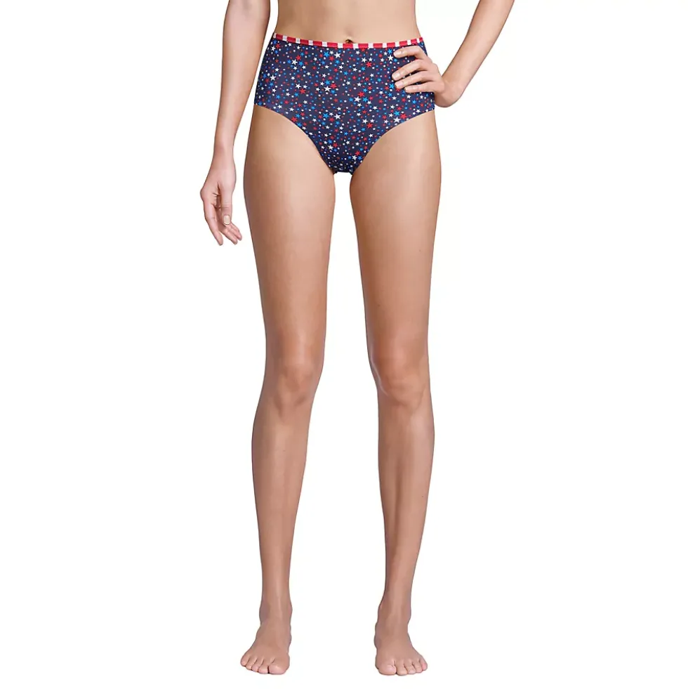 Women's Chlorine Resistant Reversible High Waisted Bikini Bottoms