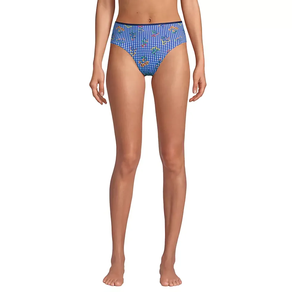 Women's Chlorine Resistant Reversible High Waisted Bikini Bottoms