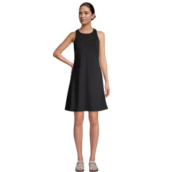 Women's Chlorine Resistant Scoop Neck Dresskini Swim Cover-up Dress No Panty