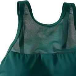 Women's Chlorine Resistant Smoothing Control Mesh High Neck Tankini Swimsuit Top