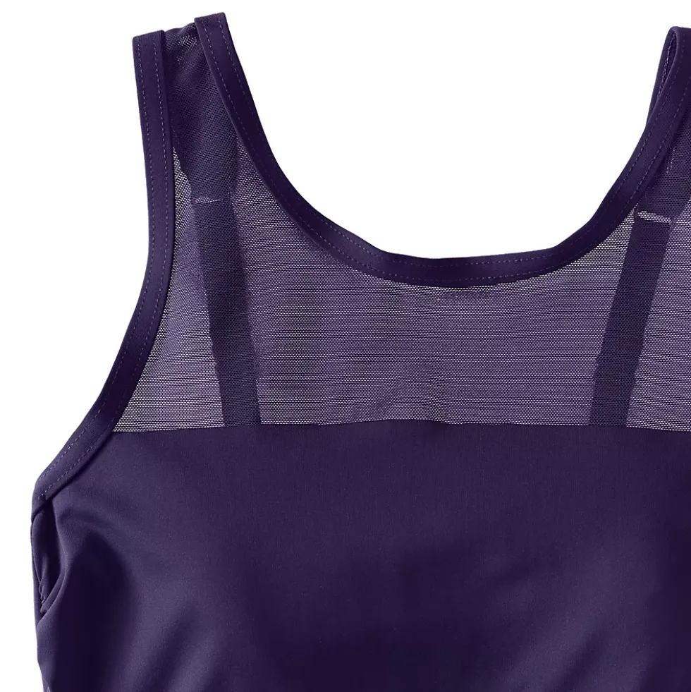 Women's Chlorine Resistant Smoothing Control Mesh High Neck One Piece Swimsuit