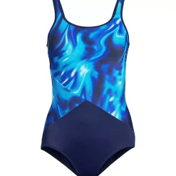 Women's Chlorine Resistant Soft Cup Tugless Sporty One Piece Swimsuit