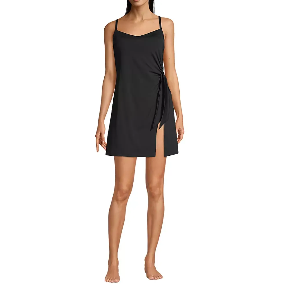 Women's Chlorine Resistant Sweetheart Swim Dress One Piece Swimsuit