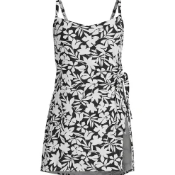 Women's Chlorine Resistant Sweetheart Swim Dress One Piece Swimsuit