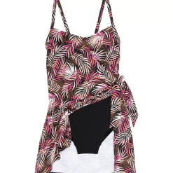 Women's Chlorine Resistant Sweetheart Swim Dress One Piece Swimsuit
