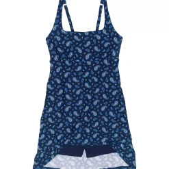 Women's Chlorine Resistant Tummy Control Square Neck Swim Dress One Piece Swimsuit with Shorts