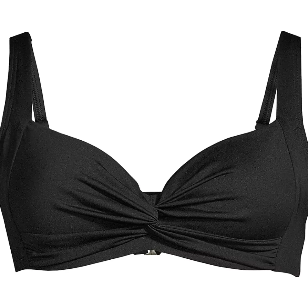 Women's Chlorine Resistant Twist Front Underwire Bikini Swimsuit Top