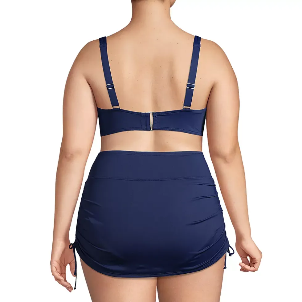 Women's Chlorine Resistant Twist Front Underwire Bikini Swimsuit Top