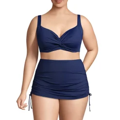 Women's Chlorine Resistant Twist Front Underwire Bikini Swimsuit Top