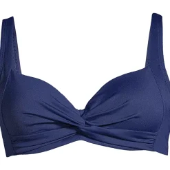 Women's Chlorine Resistant Twist Front Underwire Bikini Swimsuit Top