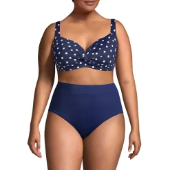 Women's Chlorine Resistant Twist Front Underwire Bikini Swimsuit Top