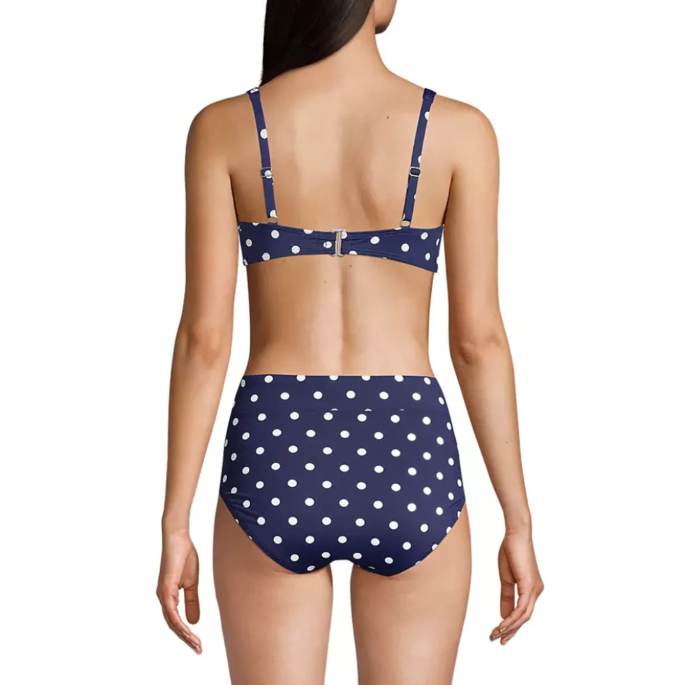 Women's Chlorine Resistant Twist Front Underwire Bikini Swimsuit Top