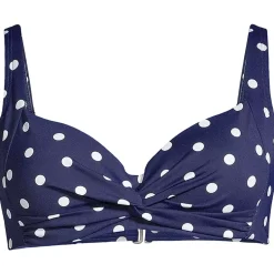 Women's Chlorine Resistant Twist Front Underwire Bikini Swimsuit Top