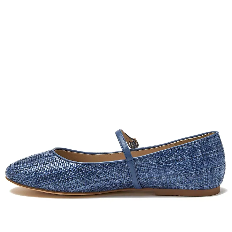 Women's Classic Raffia Mary Jane Flats
