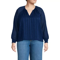 Women's Clip Dot Chiffon Blouse