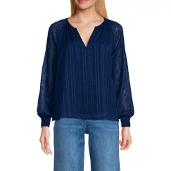 Women's Clip Dot Chiffon Blouse