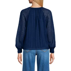 Women's Clip Dot Chiffon Blouse